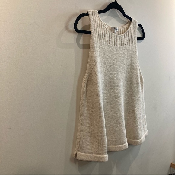 MADEWELL Sz M Sunsetter  A-Line Small Slit At Hem Sleeveless Tank Top Knit - Picture 4 of 9